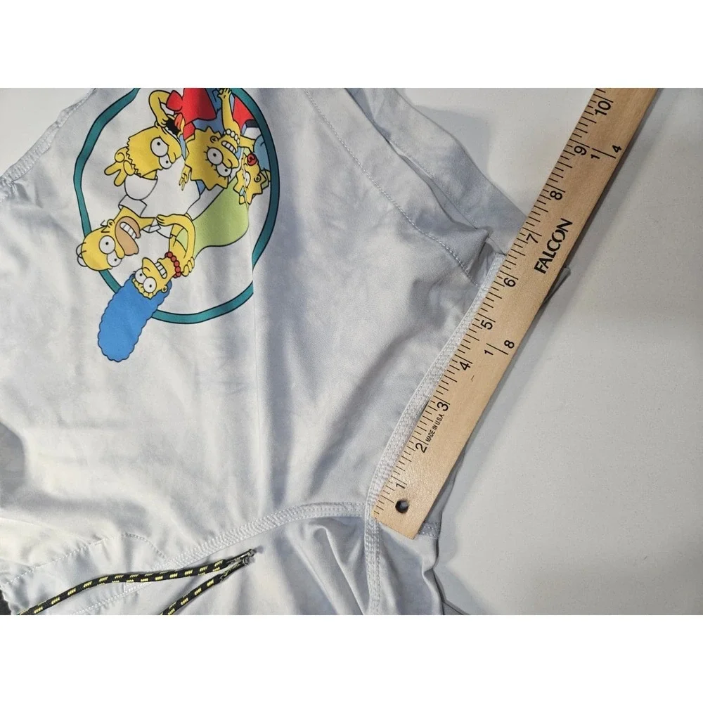 Billabong The‎ Simpsons Board Swim Shorts Men Large Blue Tie Waist Pocket Beach